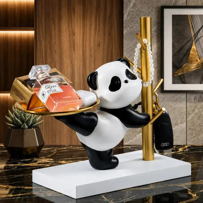 Panda Jewelry Tray & Ring Holder – Cute Gold Key Catchall Dish Jumartins