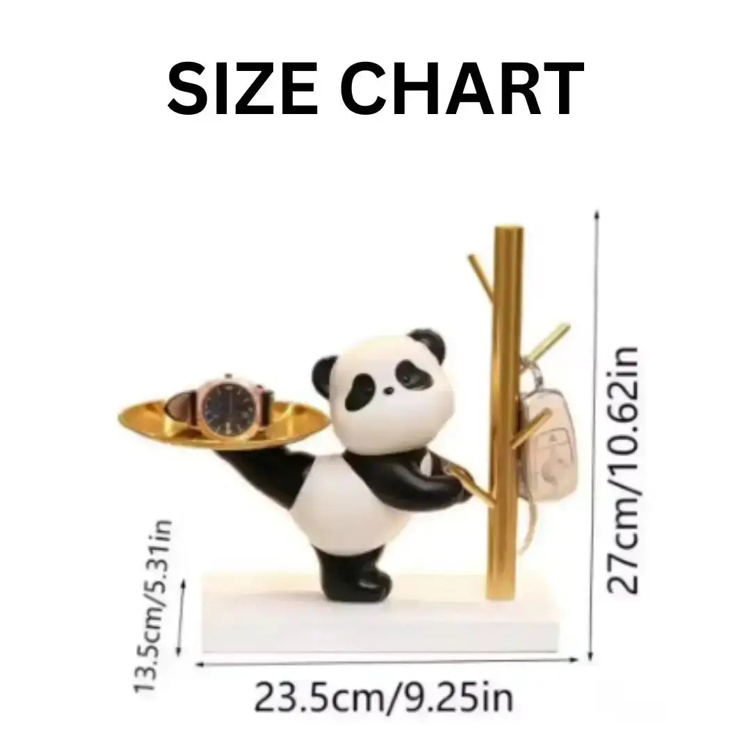 Panda Jewelry Tray & Ring Holder – Cute Gold Key Catchall Dish Jumartins
