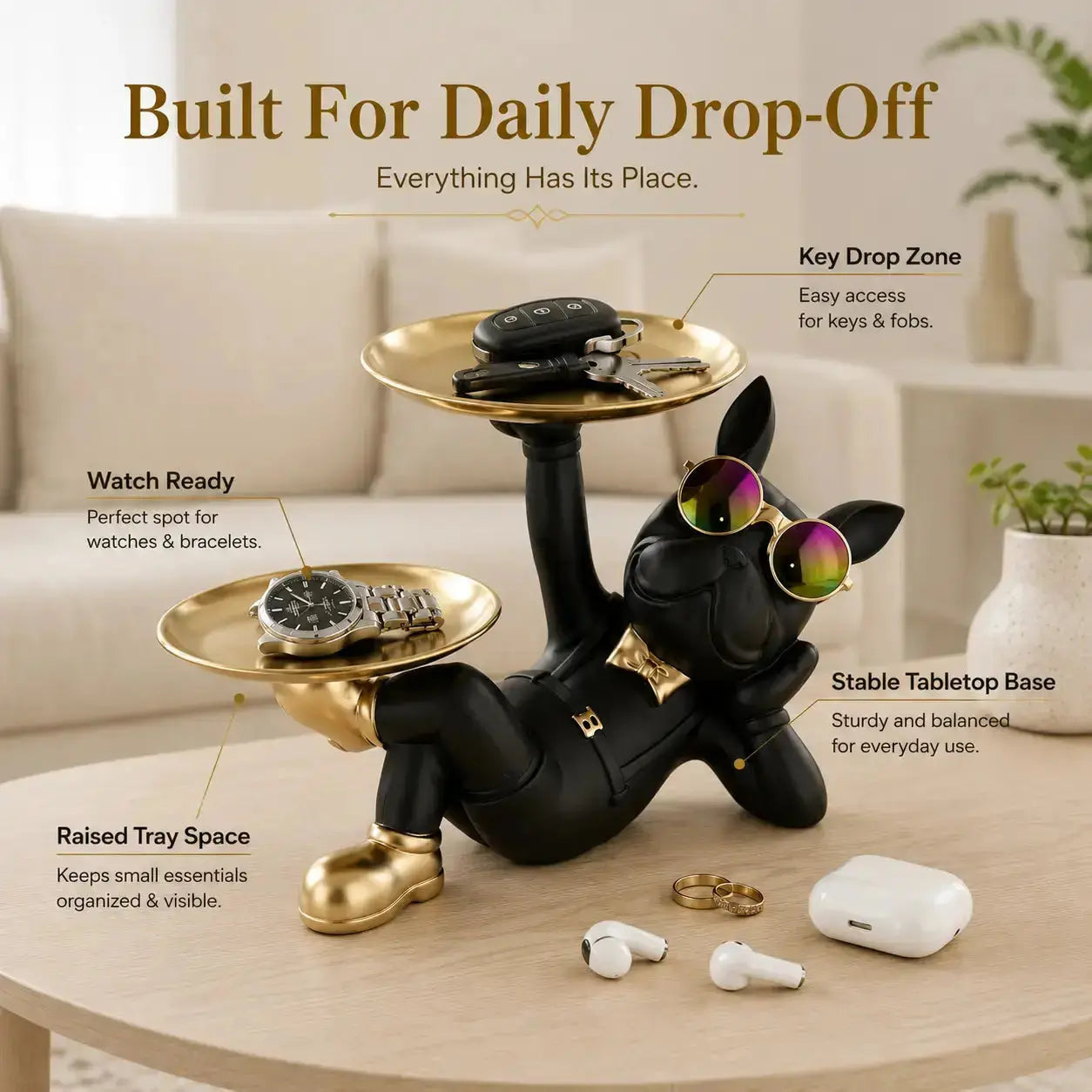 Dog Valet Tray Organizer for Stylish Everyday Storage Jumartins