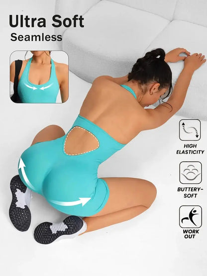Fitness Jumpsuit Women – Seamless High Waist Workout Romper JuChachaShop