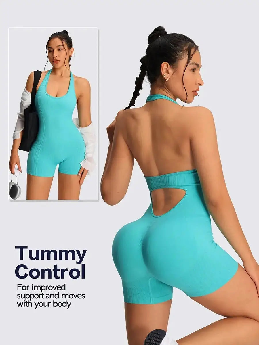 Fitness Jumpsuit Women – Seamless High Waist Workout Romper JuChachaShop