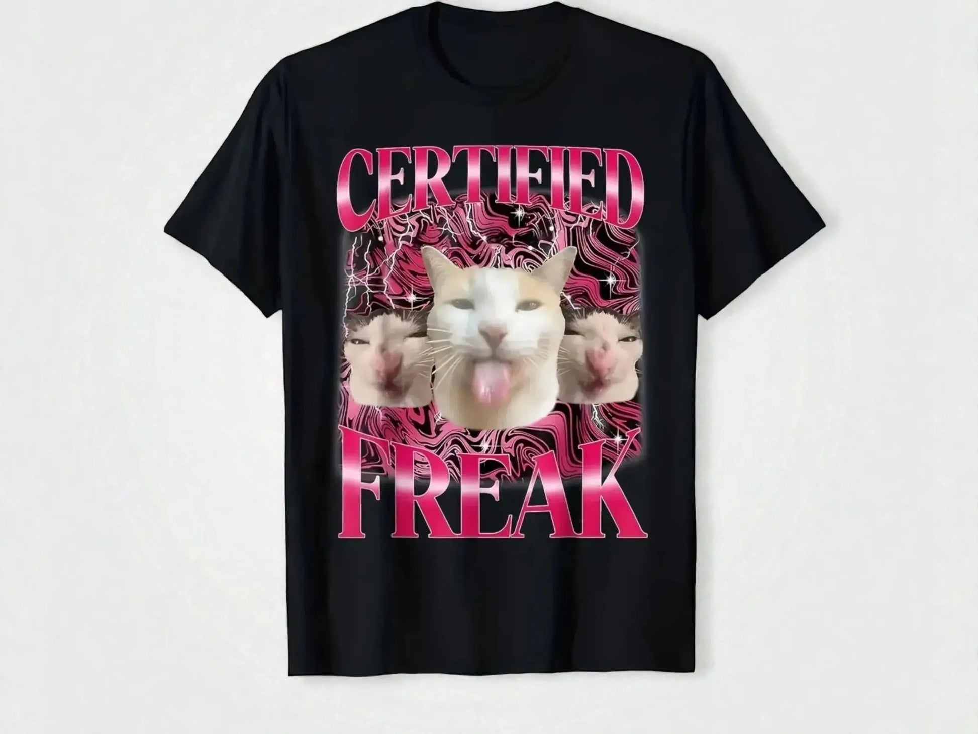 Funny Cat Meme T-Shirt | Certified Freak Graphic Tee JuChachaShop