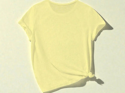 Girls Graphic Tee | Smiley Face Playful Kids' Shirt, Soft Casual Top JuChachaShop