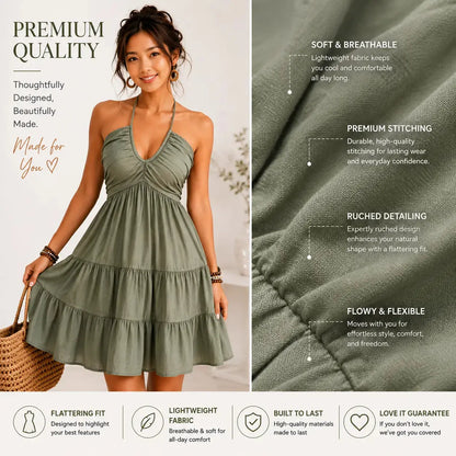 Halter Mini Dress — Feel Beautiful, Breezy & Effortlessly Stylish Jumartins