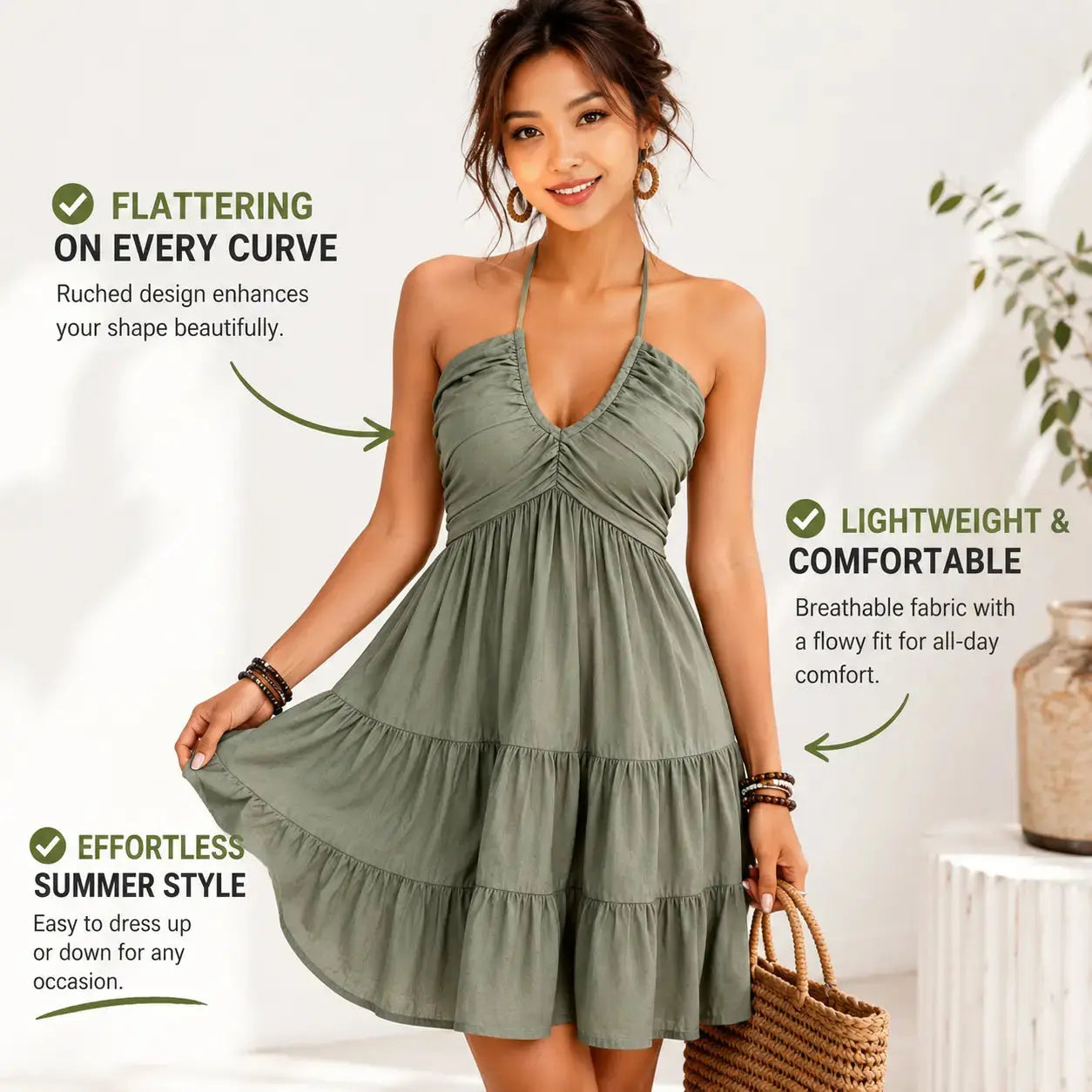 Halter Mini Dress — Feel Beautiful, Breezy & Effortlessly Stylish Jumartins
