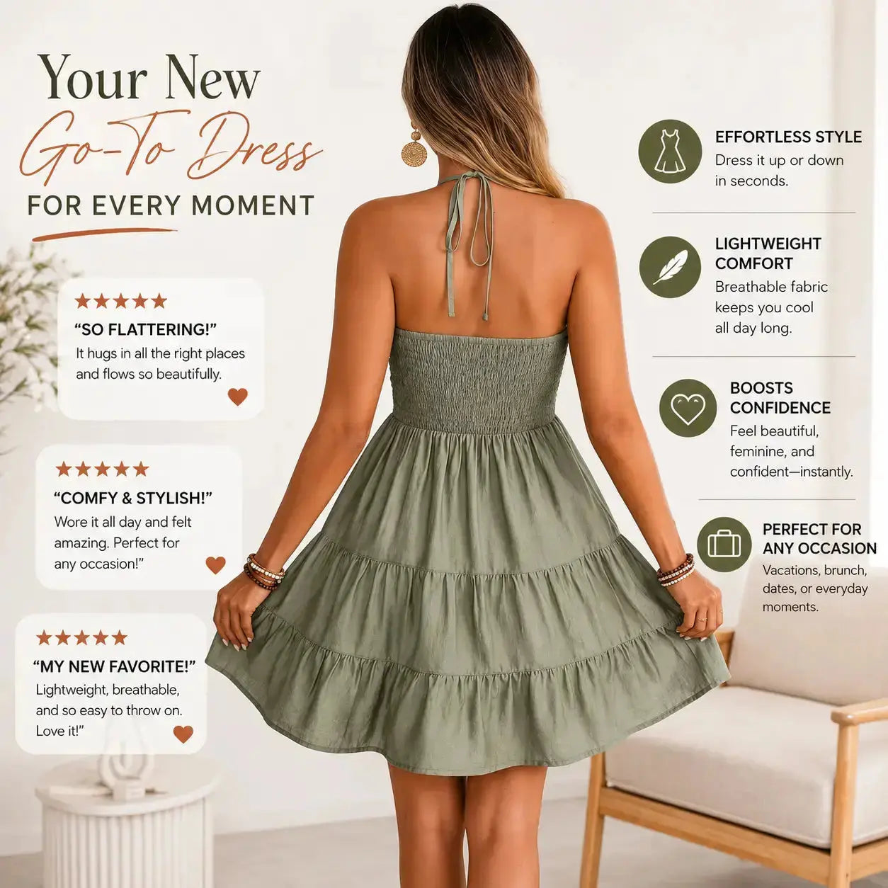 Halter Mini Dress — Feel Beautiful, Breezy & Effortlessly Stylish Jumartins