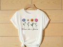Floral Graphic Tee | Women's Short Sleeve Flower Print T-Shirt JuChachaShop
