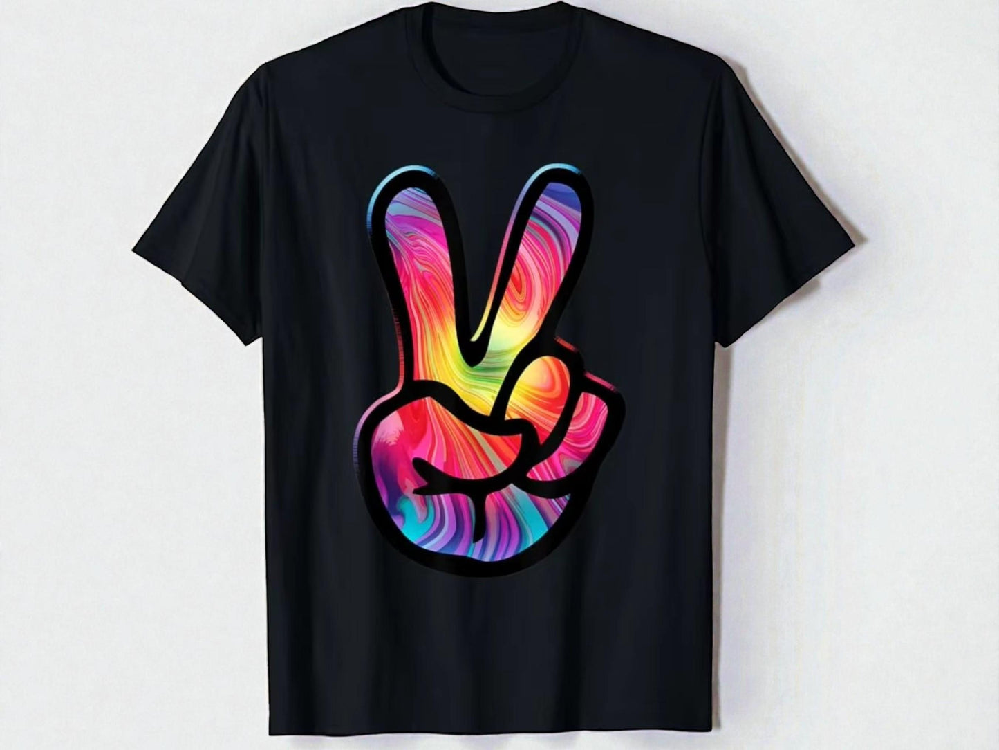 Love & Peace Graphic Tee | Unisex Hippie Art Shirt