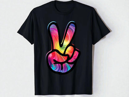 Love & Peace Graphic Tee | Unisex Hippie Art Shirt