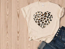 Leopard Heart Graphic Tee | Women's Valentine's Day Shirt JuChachaShop