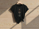 Black Graphic T-Shirt | Minimal Hearts, Soft Fabric, Relaxed Fit JuChachaShop