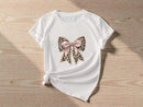 Women's Leopard Bow Graphic Tee | Soft Casual Top JuChachaShop