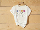 Floral Graphic Tee | Women's Short Sleeve Flower Print T-Shirt JuChachaShop