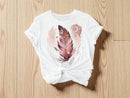 Feather Moon Art Tee | Celestial Print, Relaxed Fit JuChachaShop