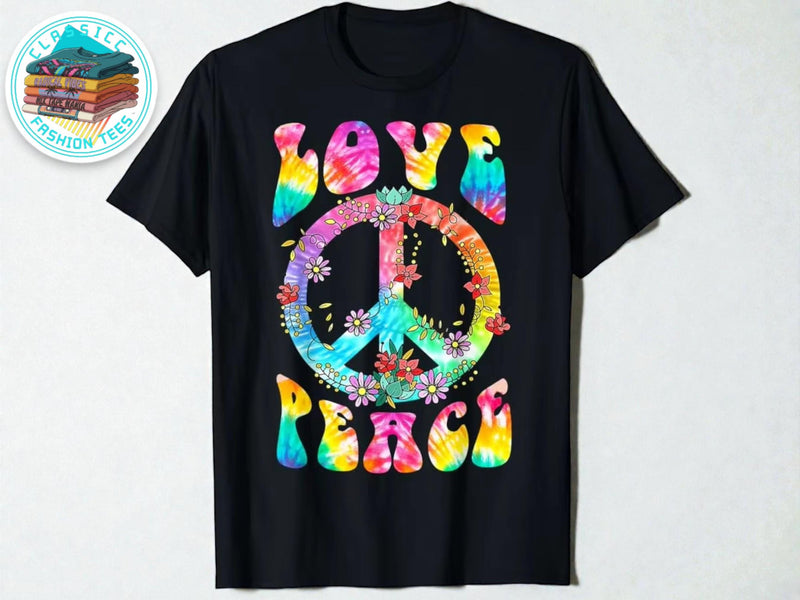 Love & Peace Graphic Tee | Unisex Hippie Art Shirt JuChachaShop