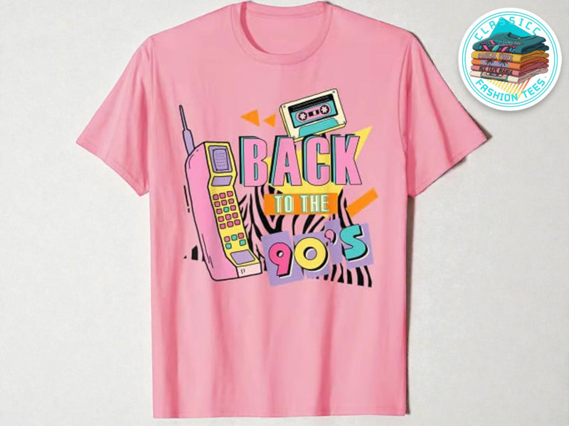 90s Graphic Tee | Retro Cassette & Phone Print JuChachaShop