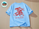 Men's Cotton Graphic Tee | Red Fish Sneaker Print, Streetwear Style JuChachaShop