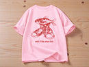 Men's Cotton Graphic Tee | Red Fish Sneaker Print, Streetwear Style JuChachaShop
