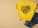 Leopard Heart Graphic Tee | Women's Valentine's Day Shirt JuChachaShop