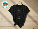 Black Graphic T-Shirt | Minimal Hearts, Soft Fabric, Relaxed Fit JuChachaShop
