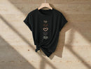 Black Graphic T-Shirt | Minimal Hearts, Soft Fabric, Relaxed Fit JuChachaShop