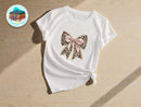 Women's Leopard Bow Graphic Tee | Soft Casual Top JuChachaShop