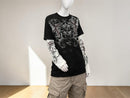 Gothic Layered Long Sleeve T-Shirt | Edgy Graphic Print Tee, Alt Grunge Outfit JuChachaShop