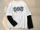 Graphic Heart T-Shirt | Gothic Long Sleeve Streetwear Tee JuChachaShop