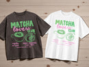 Matcha Lovers Club Graphic Tee | Oversized Cotton Casual Shirt JuChachaShop
