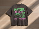 Matcha Lovers Club Graphic Tee | Oversized Cotton Casual Shirt JuChachaShop
