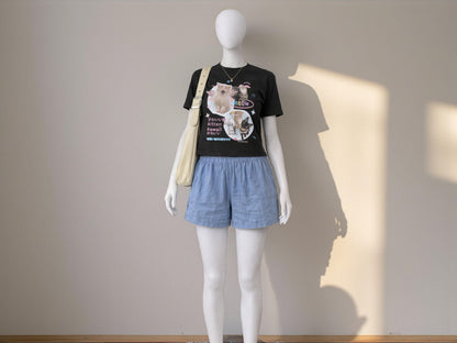 Women's Kawaii Kitten Graphic Tee | Pastel Cat Lover Casual Top