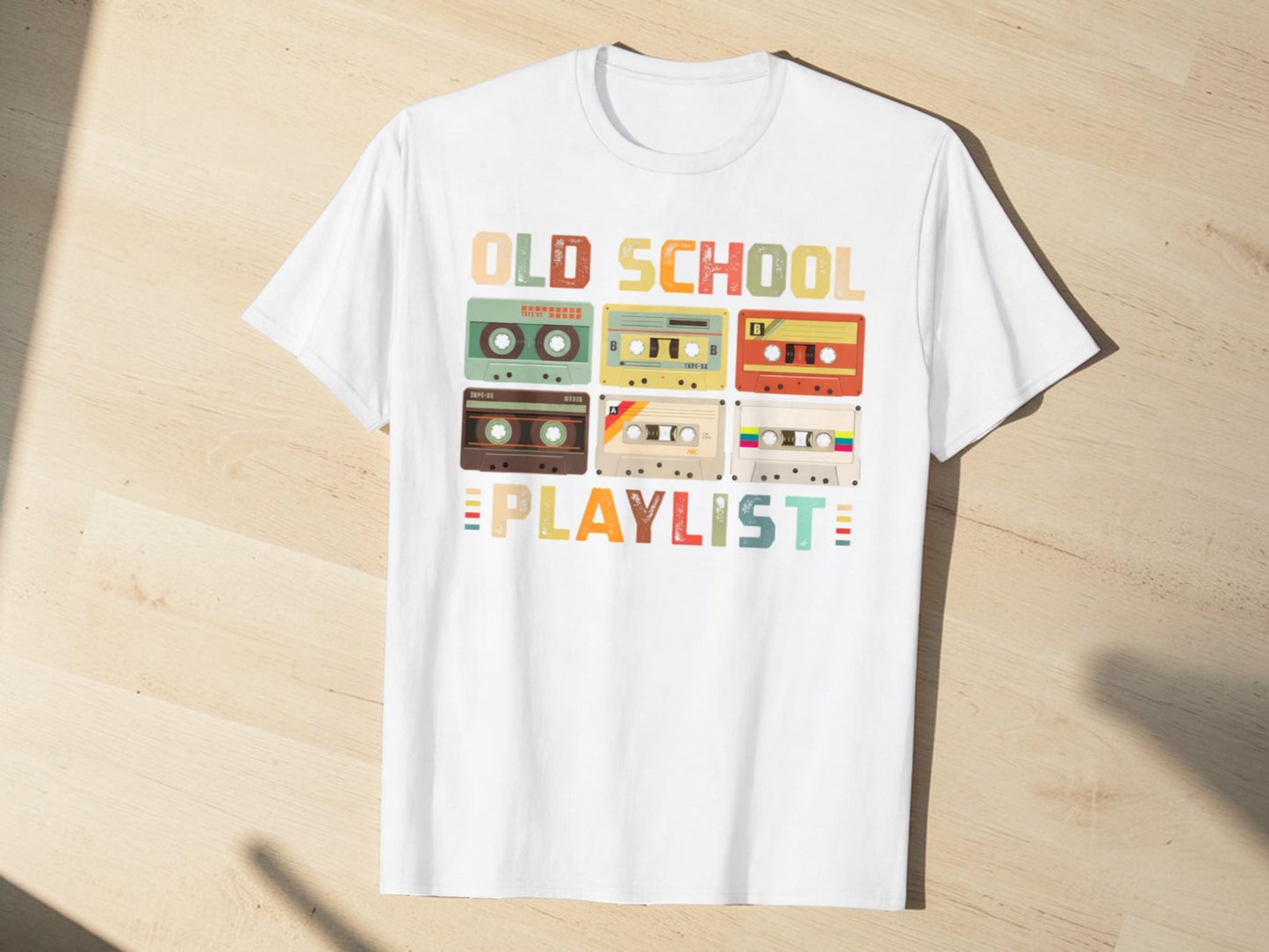 Classic Cassette Tape Shirt | Old School Playlist Graphic Tee | Retro Music Lover Apparel