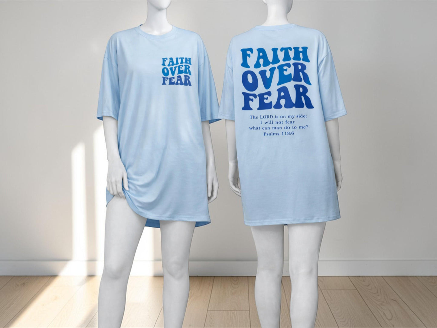 Faith Over Fear Christian T-Shirt | Bible Verse Graphic Tee | Relaxed Streetwear Style