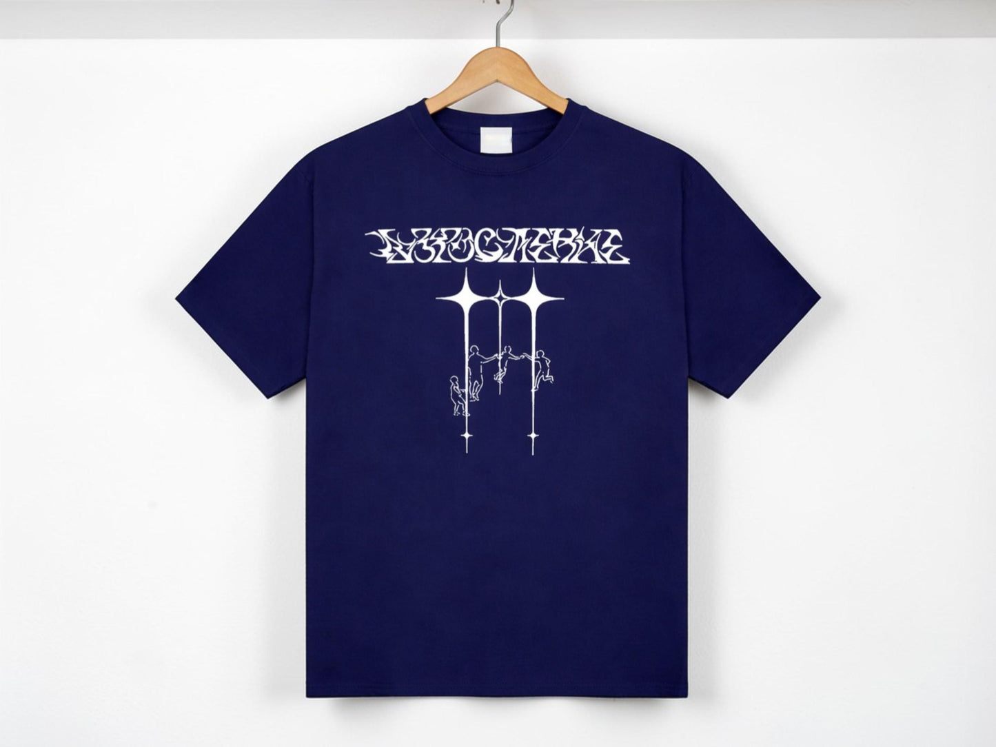 Oversized Gothic Line Art T Shirt | Streetwear, Grunge Tee