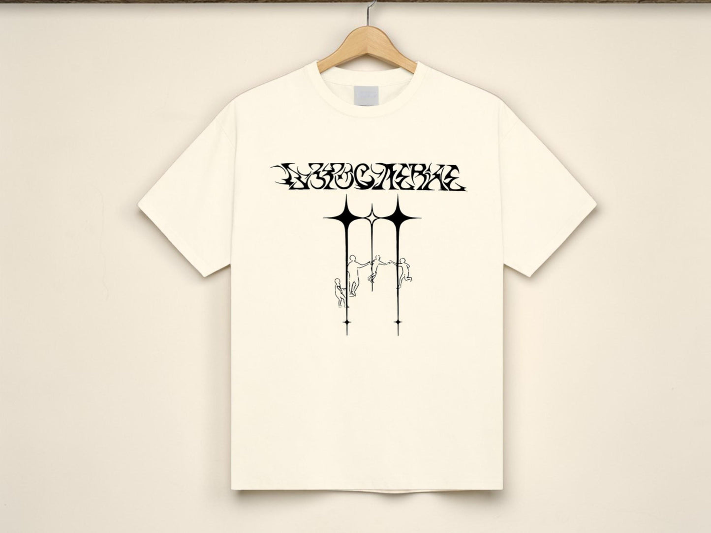 Oversized Gothic Line Art T Shirt | Streetwear, Grunge Tee