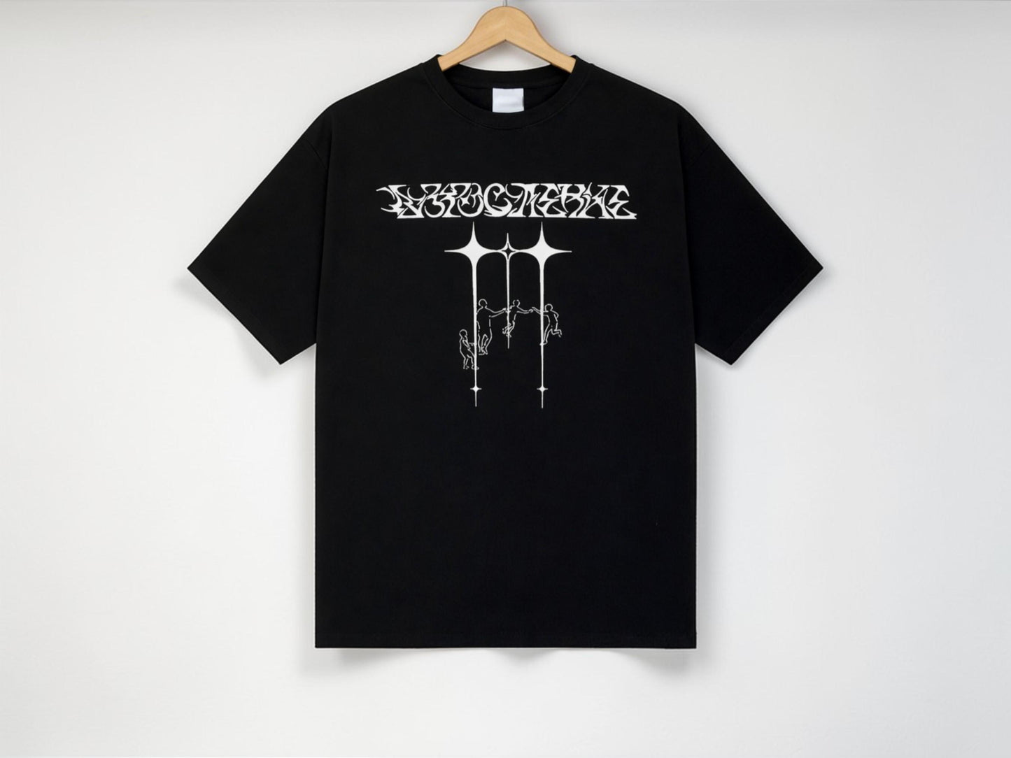 Oversized Gothic Line Art T Shirt | Streetwear, Grunge Tee