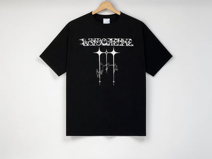 Oversized Gothic Line Art T Shirt | Streetwear, Grunge Tee