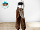 Women Wide Leg Pants | Lace Patchwork Wrap Design, High Waist Loose Fit, Retro Streetwear JuChachaShop