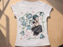 Women Graphic Tee | Emo Girl Floral Artwork, Soft Breathable Shirt JuChachaShop