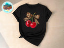 Cherry Graphic T-Shirt | Leopard Bow Print Tee | Sweet Summer Street Style JuChachaShop