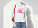 Pink Flower Graphic Crop Tee | Women's Short Sleeve Street Style Shirt JuChachaShop