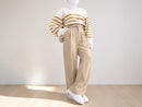 High Waist Pleated Wide Leg Trousers | Tailored Fit Slacks, Office Wear JuChachaShop