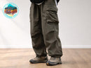 Men's Lightweight Nylon Cargo Pants | Relaxed Wide Leg Hiking Streetwear JuChachaShop