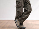 Men's Lightweight Nylon Cargo Pants | Relaxed Wide Leg Hiking Streetwear JuChachaShop