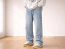 Baggy Star Patch Jeans | Washed Denim Wide Leg Streetwear Pants JuChachaShop