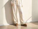 Linen Wide Leg Pants | Elastic Drawstring Waist, Loose Fit Trousers JuChachaShop