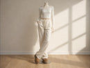 Linen Wide Leg Pants | Elastic Drawstring Waist, Loose Fit Trousers JuChachaShop