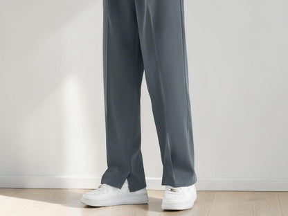 Men's Relaxed Straight Fit Casual Pants | Elastic Waist, Breathable Fabric