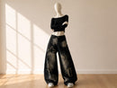 Baggy Star Embroidered Wide Leg Jeans | Loose Fit Denim Streetwear Pants JuChachaShop