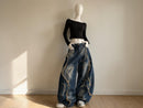 Baggy Star Embroidered Wide Leg Jeans | Loose Fit Denim Streetwear Pants JuChachaShop